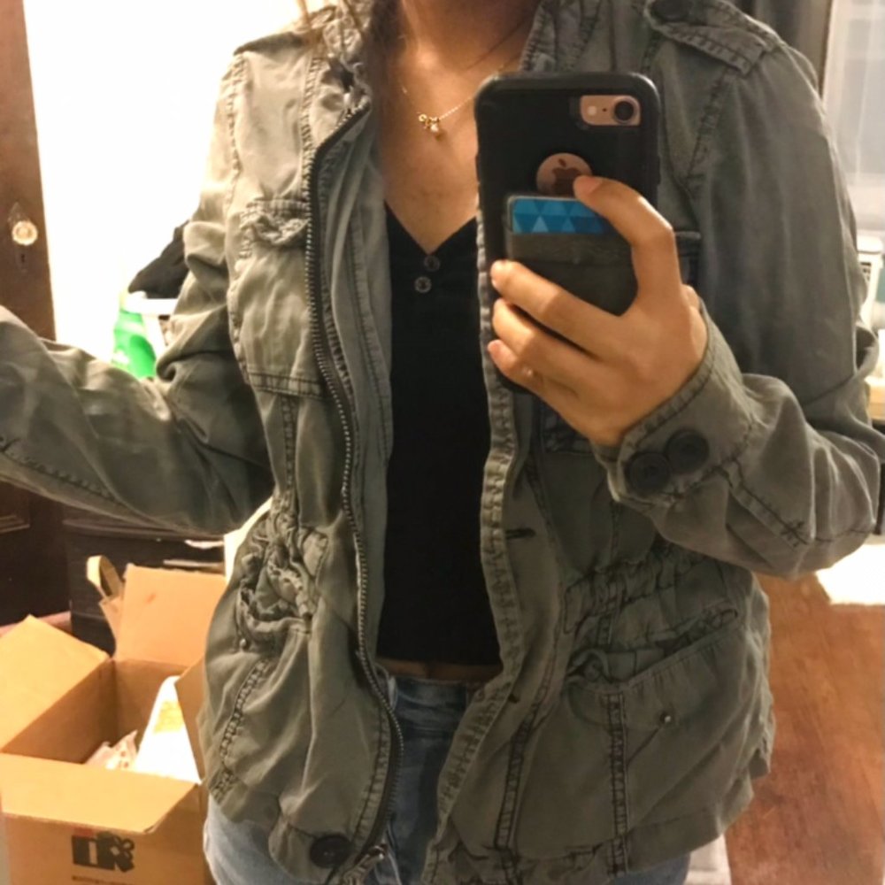 army green utility jacket